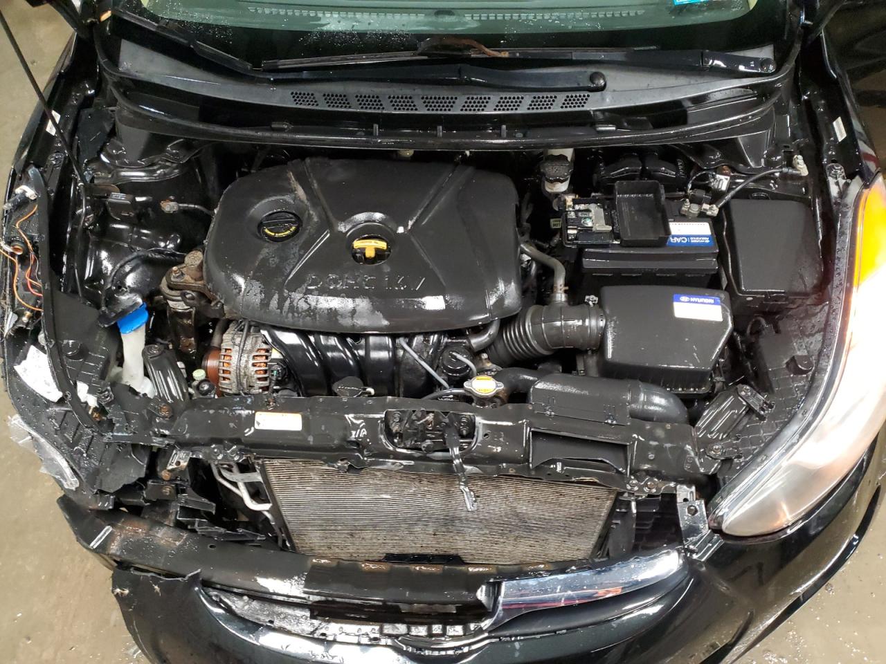 2012 Hyundai Elantra VIN KMHDH4AE1CU174874 Copart auction photo, front end / side damage thumbnail 11