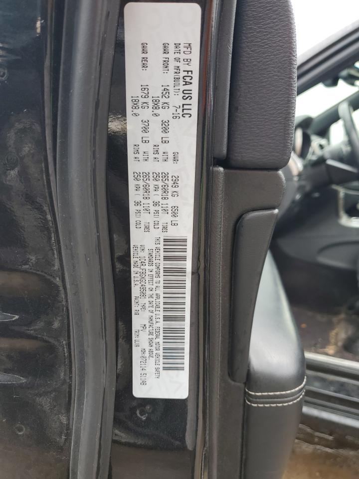 2016 Jeep Grand Cherokee VIN 1C4RJFBGXGC495091 Copart auction photo, front end damage thumbnail 13