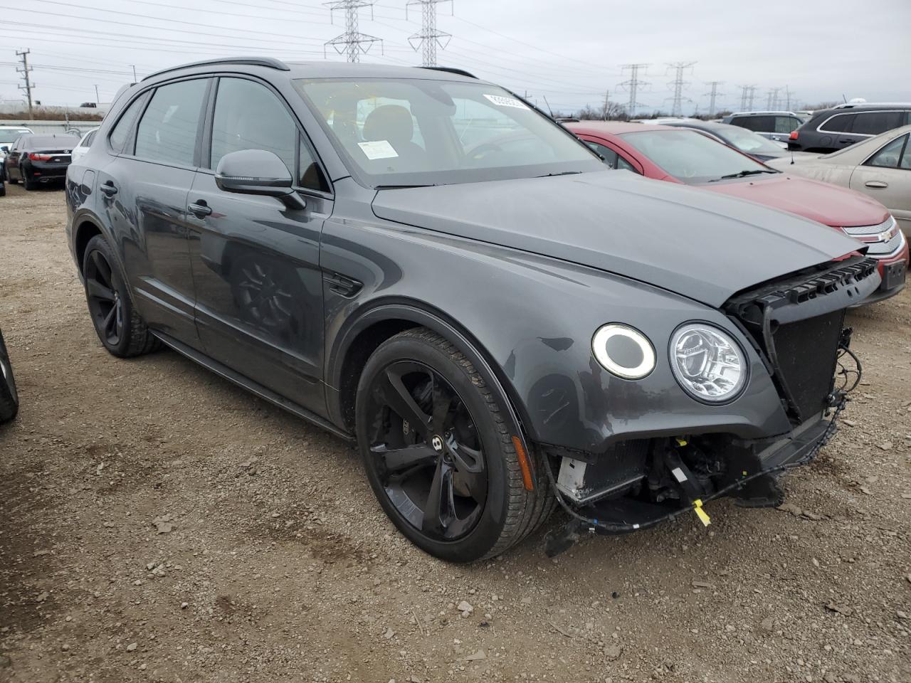 2019 Bentley Bentayga VIN SJAAM2ZV3KC027120 Copart auction photo, front end / side damage thumbnail 4