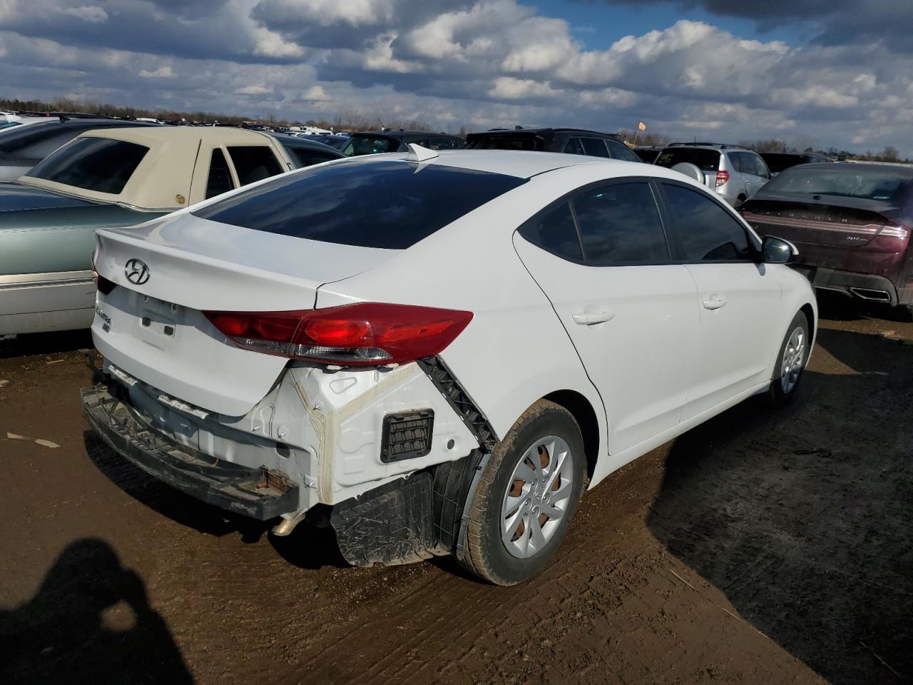 2018 Hyundai Elantra VIN 5NPD74LF8JH392637 Copart auction photo, rear end damage thumbnail 3