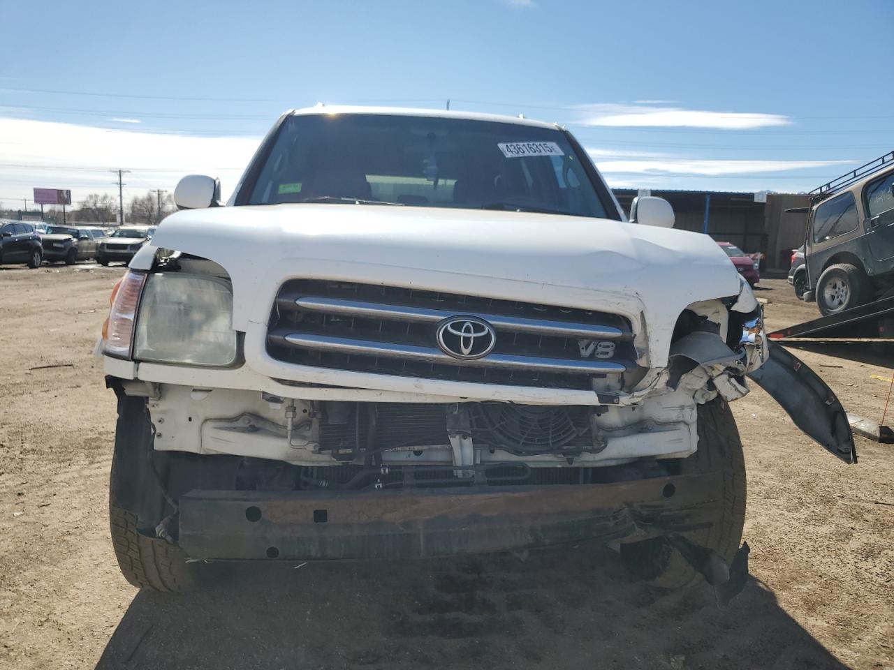 2002 Toyota Sequoia VIN 5TDBT48A72S120009 Copart auction photo, front end damage thumbnail 5