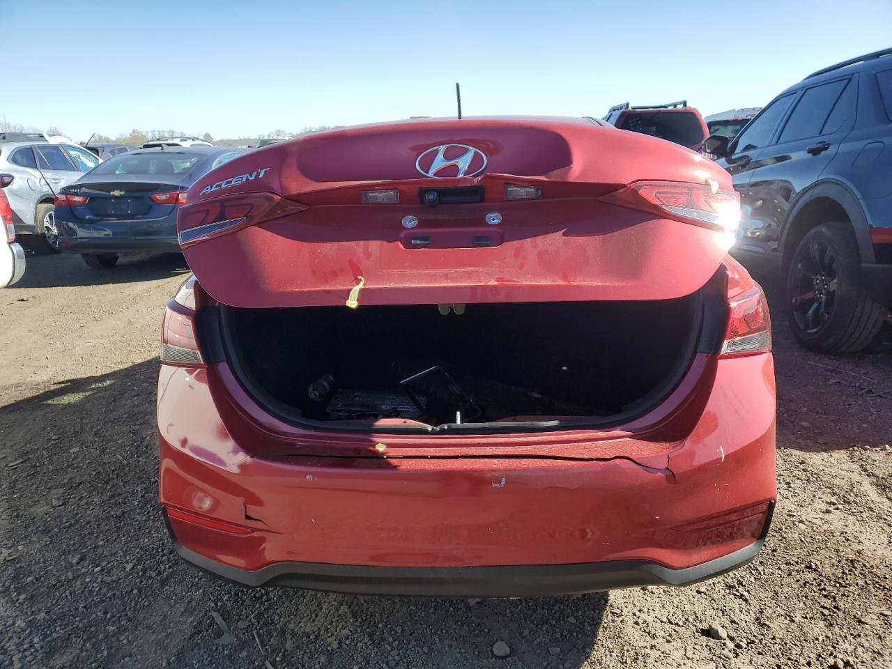 2019 Hyundai Accent VIN 3KPC24A39KE076396 Copart auction photo, rear end / front end damage thumbnail 6