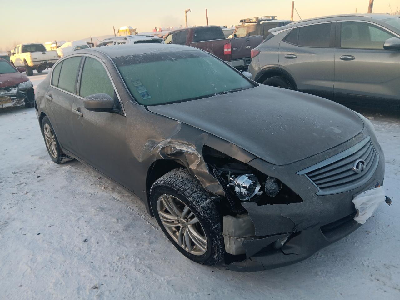 2012 Infiniti G VIN JN1CV6AR1CM682451 Copart auction photo, all over damage thumbnail 4