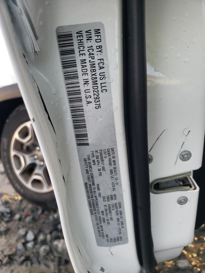 2021 Jeep Cherokee VIN 1C4PJMBX8MD229375 Copart auction photo, rollover damage thumbnail 15