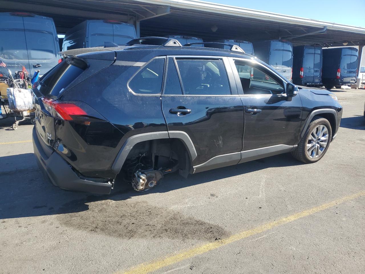 2023 Toyota RAV 4 VIN 2T3A1RFV9PW380700 Copart auction photo, side / rear end damage thumbnail 3