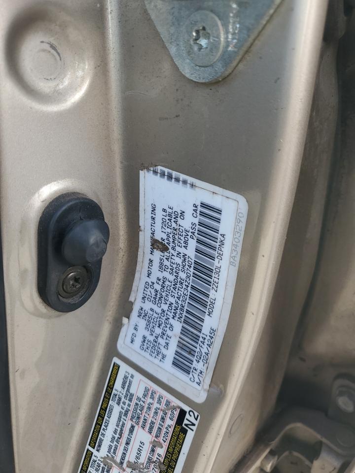 2004 Toyota Corolla VIN 1NXBR32E34Z307407 Copart auction photo, side damage thumbnail 14