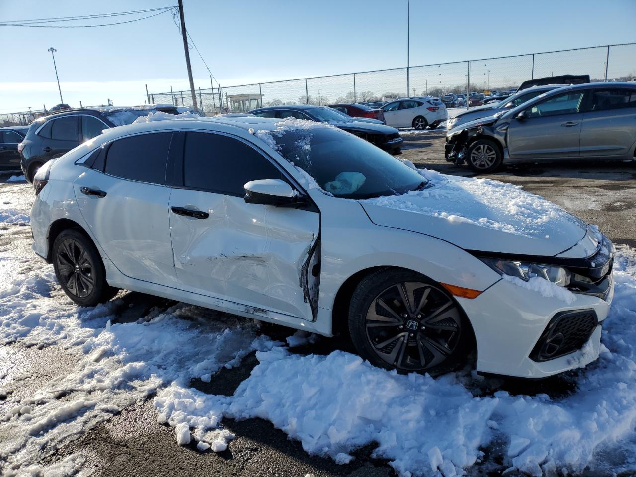 2018 Honda Civic VIN SHHFK7H51JU233349 Copart auction photo, front end / side damage thumbnail 4