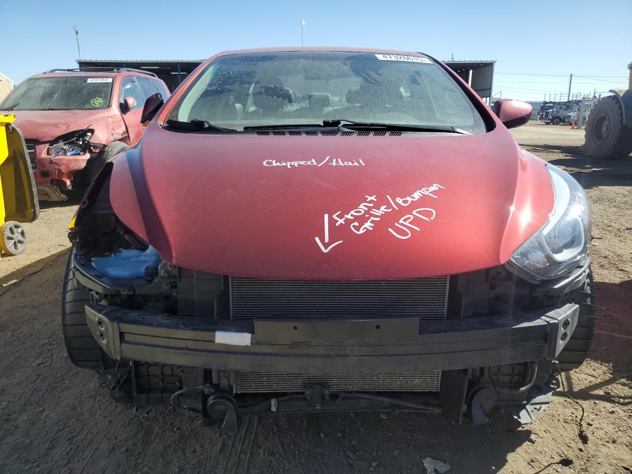 2016 Hyundai Elantra VIN 5NPDH4AEXGH718311 Copart auction photo, front end / rear end damage thumbnail 5