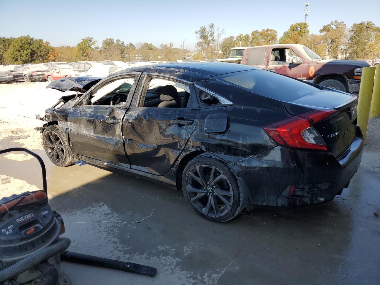2021 Honda Civic VIN 19XFC2F84ME000493 Copart auction photo, frame damage / side damage thumbnail 2