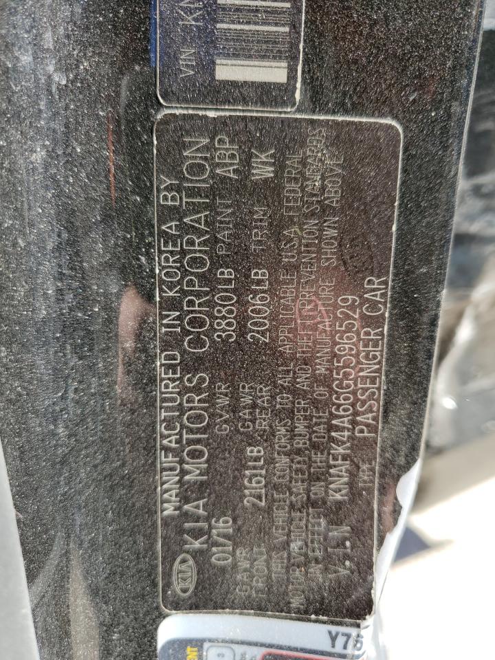 2016 KIA Forte VIN KNAFK4A66G5596529 Copart auction photo, side / front end damage thumbnail 14