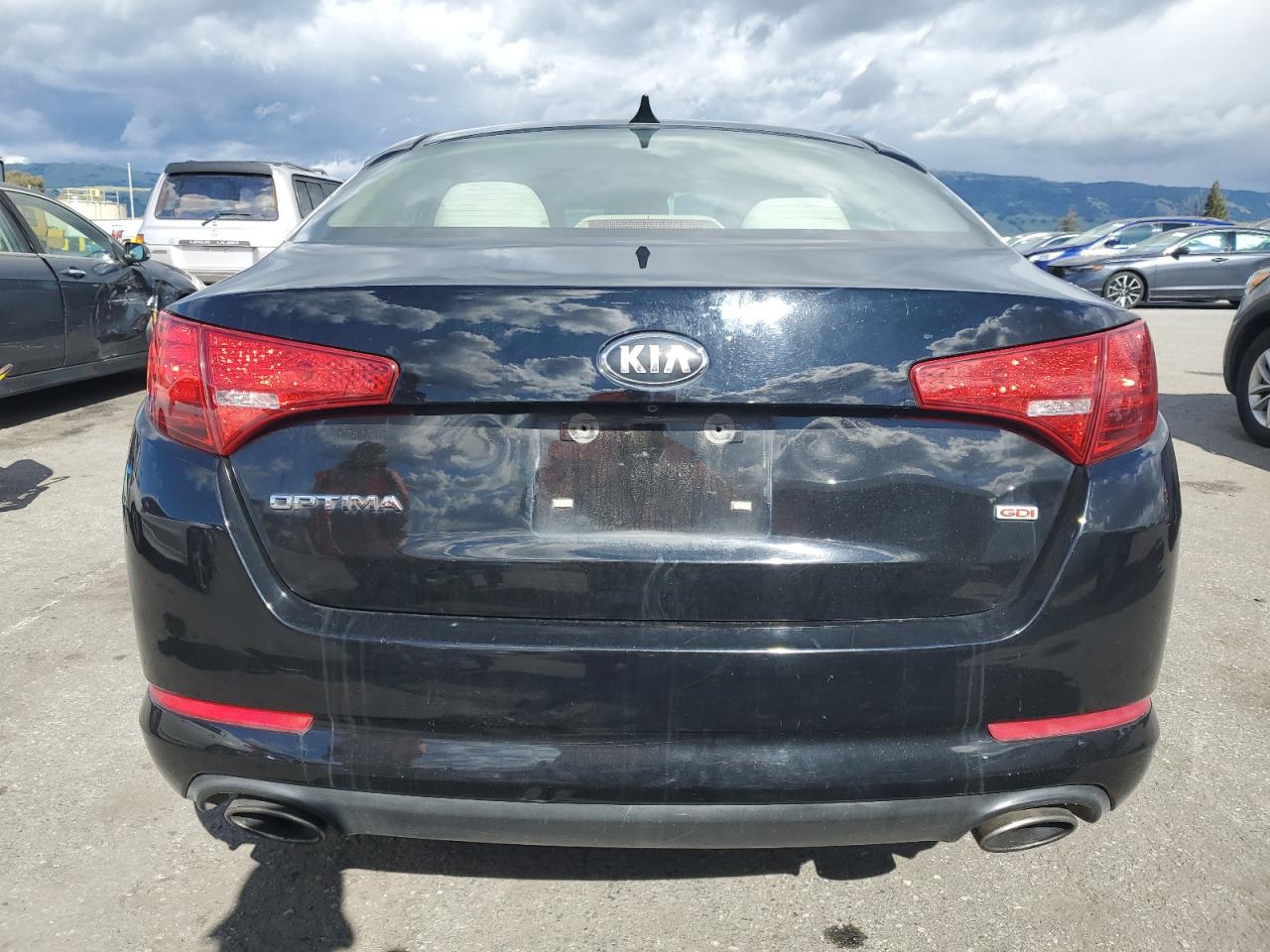 2013 KIA Optima VIN 5XXGM4A79DG247463 Copart auction photo, front end / burn - engine damage thumbnail 6