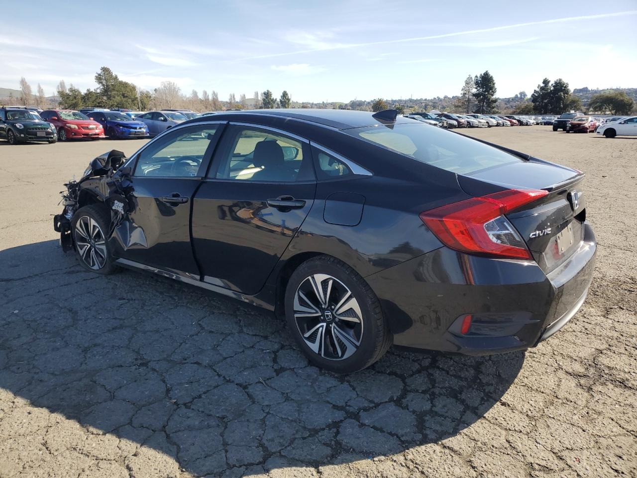 2018 Honda Civic VIN JHMFC1F37JX015580 Copart auction photo, front end / side damage thumbnail 2