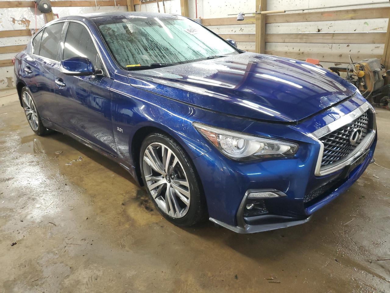 2018 Infiniti Q50 VIN JN1EV7AR8JM432894 Copart auction photo, side / undercarriage damage thumbnail 4