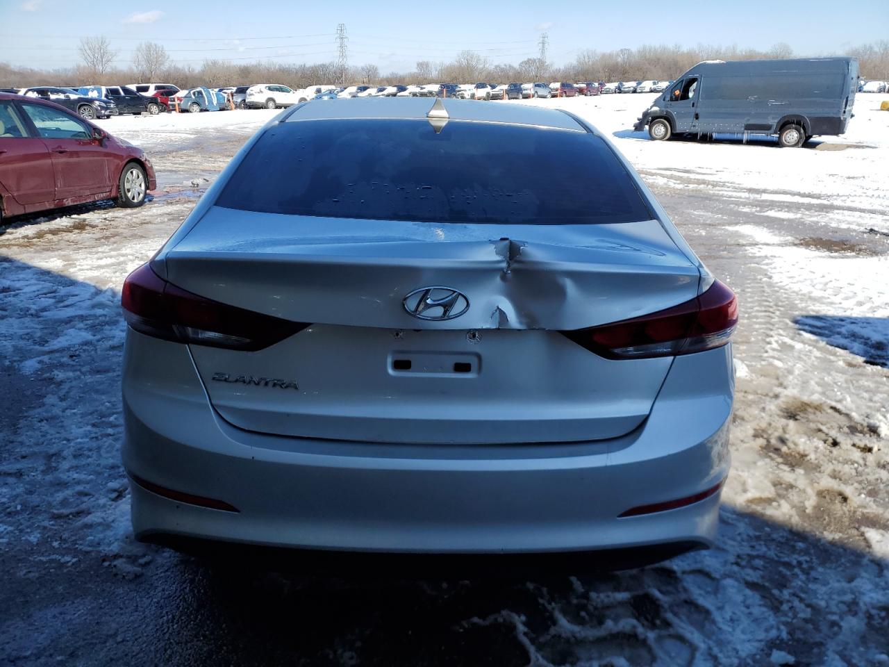 2018 Hyundai Elantra VIN 5NPD84LF8JH269059 Copart auction photo, front end / rear end damage thumbnail 6