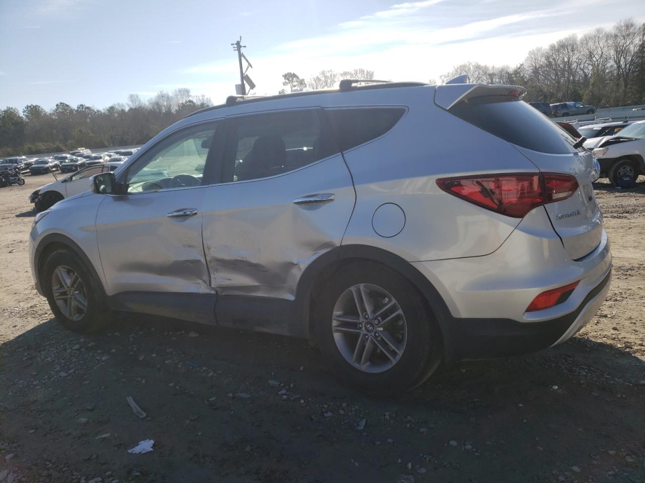 2018 Hyundai Santa Fe VIN 5XYZU3LB2JG525065 Copart auction photo, side damage thumbnail 2