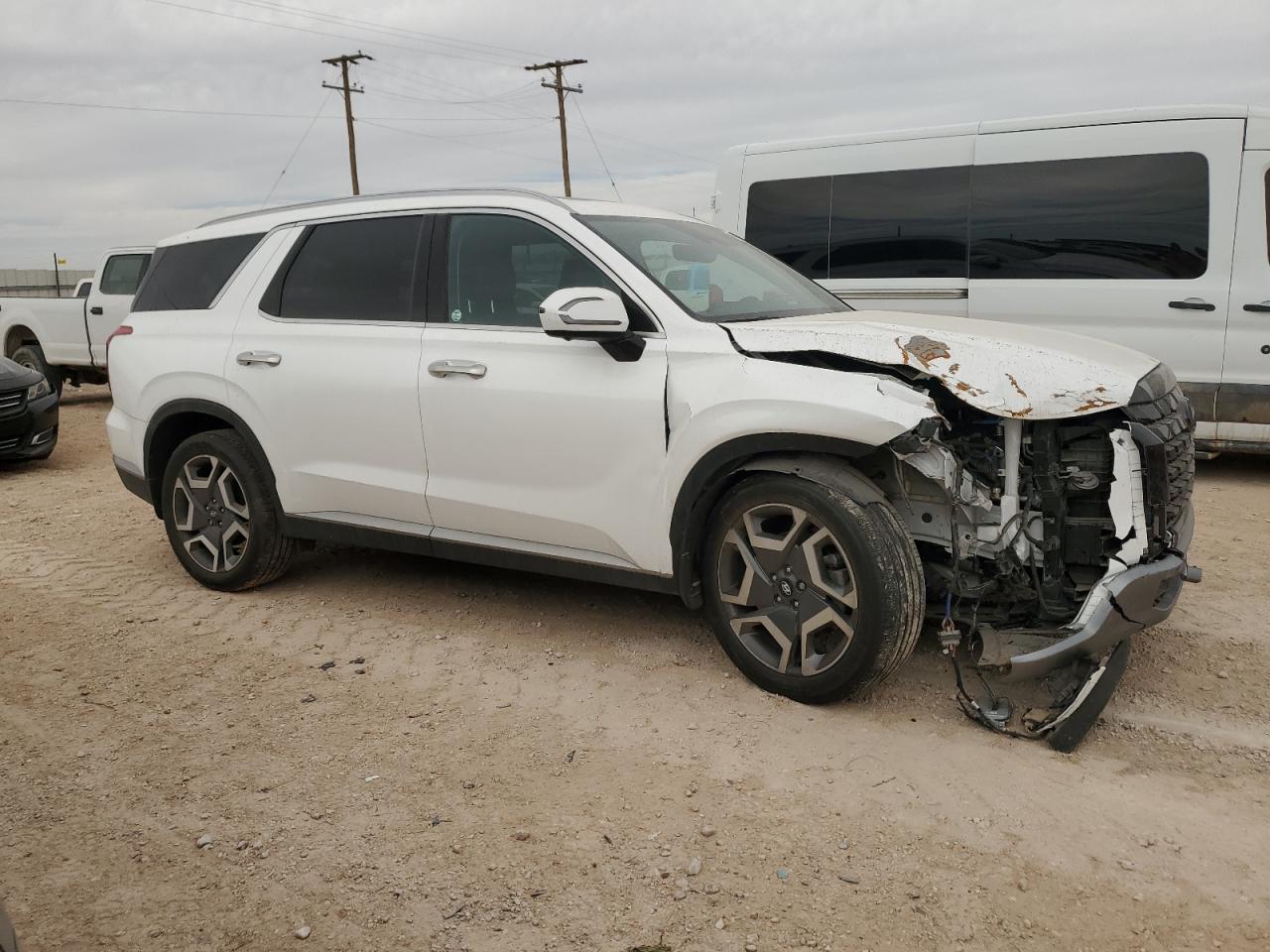 2023 Hyundai Palisade VIN KM8R4DGE9PU631509 Copart auction photo, front end / rear end damage thumbnail 4