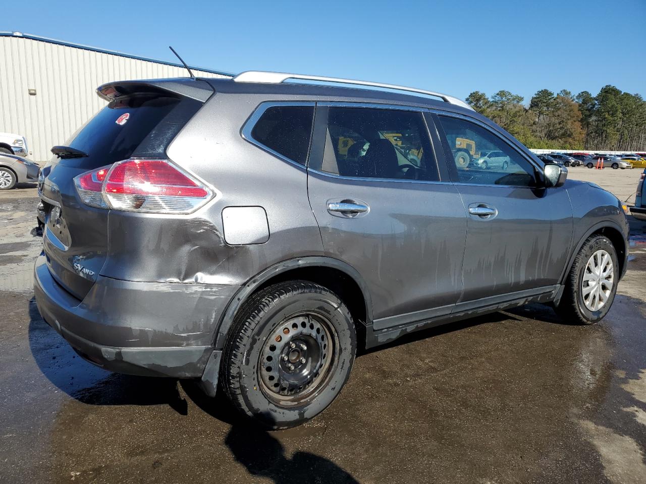 2016 Nissan Rogue VIN KNMAT2MT7GP732705 Copart auction photo, side / front end damage thumbnail 3