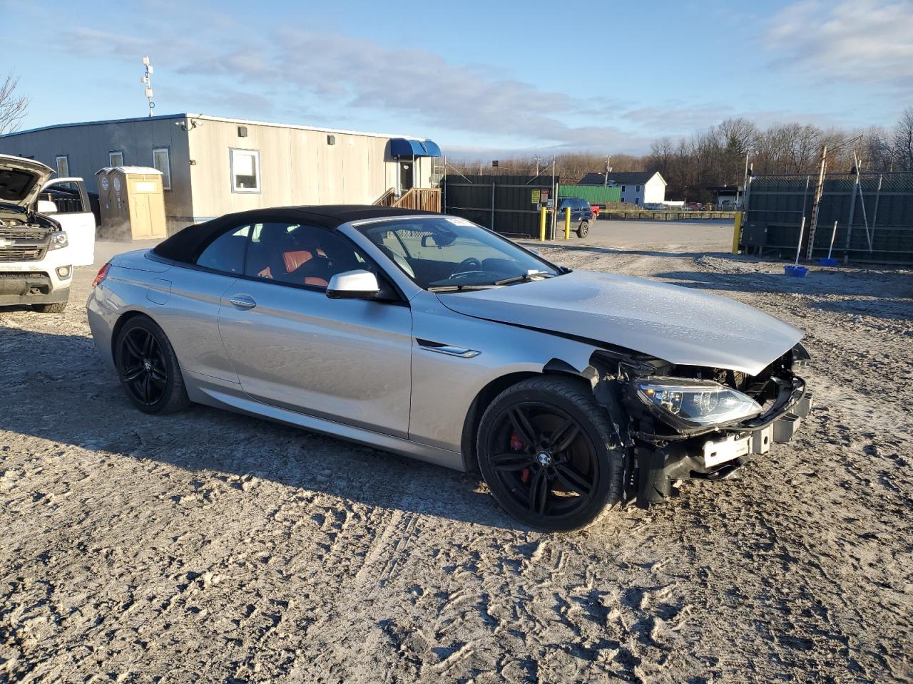 2014 BMW 6er VIN WBAYP1C54ED216538 Copart auction photo, front end / side damage thumbnail 4