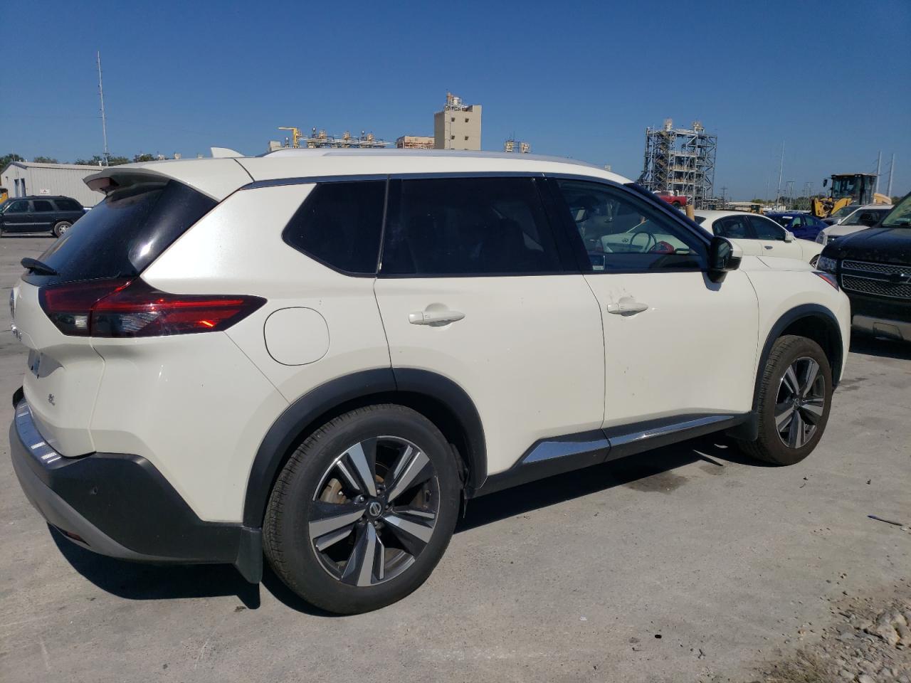 2021 Nissan Rogue VIN JN8AT3CA9MW019431 Copart auction photo, side / rear end damage thumbnail 3