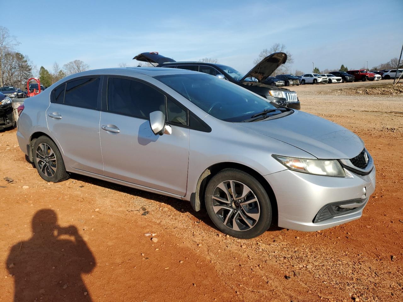 2014 Honda Civic VIN 2HGFB2F89EH544322 Copart auction photo, front end / side damage thumbnail 4