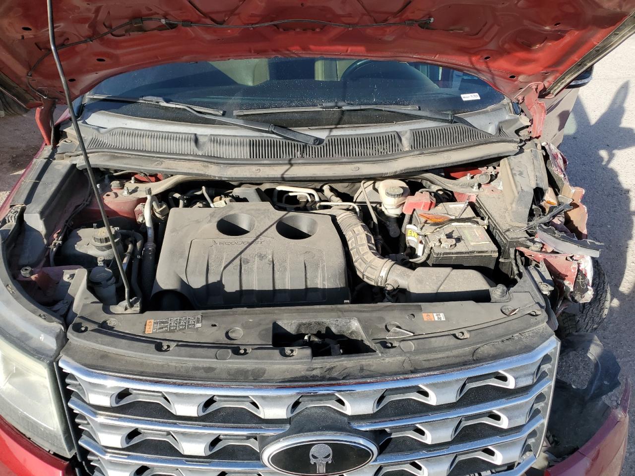 2016 Ford Explorer VIN 1FM5K7DH6GGD14094 Copart auction photo, undercarriage / front end damage thumbnail 11