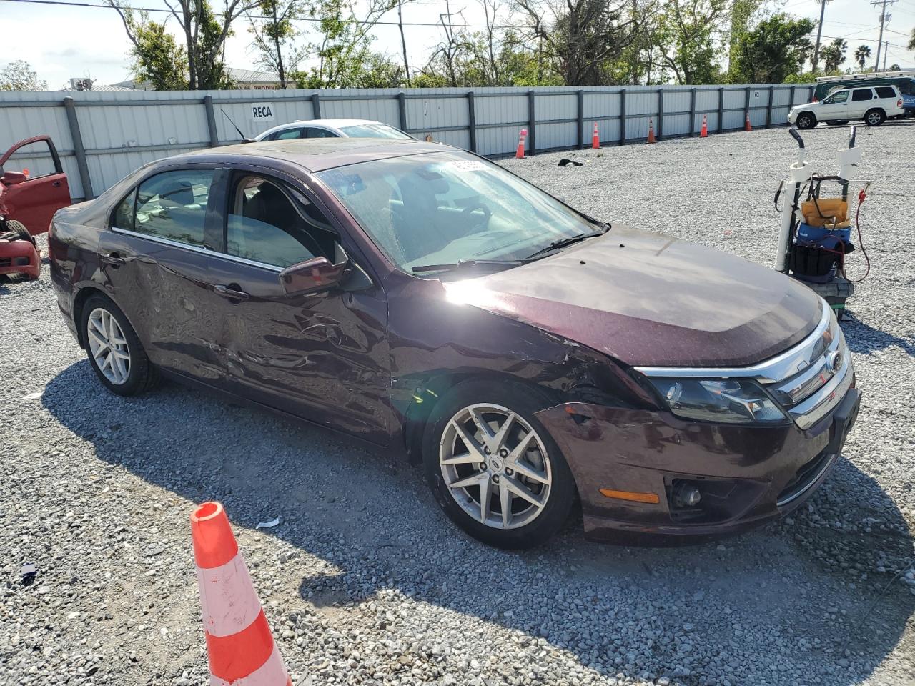 2012 Ford Fusion VIN 3FAHP0JA9CR374140 Copart auction photo, side / front end damage thumbnail 4
