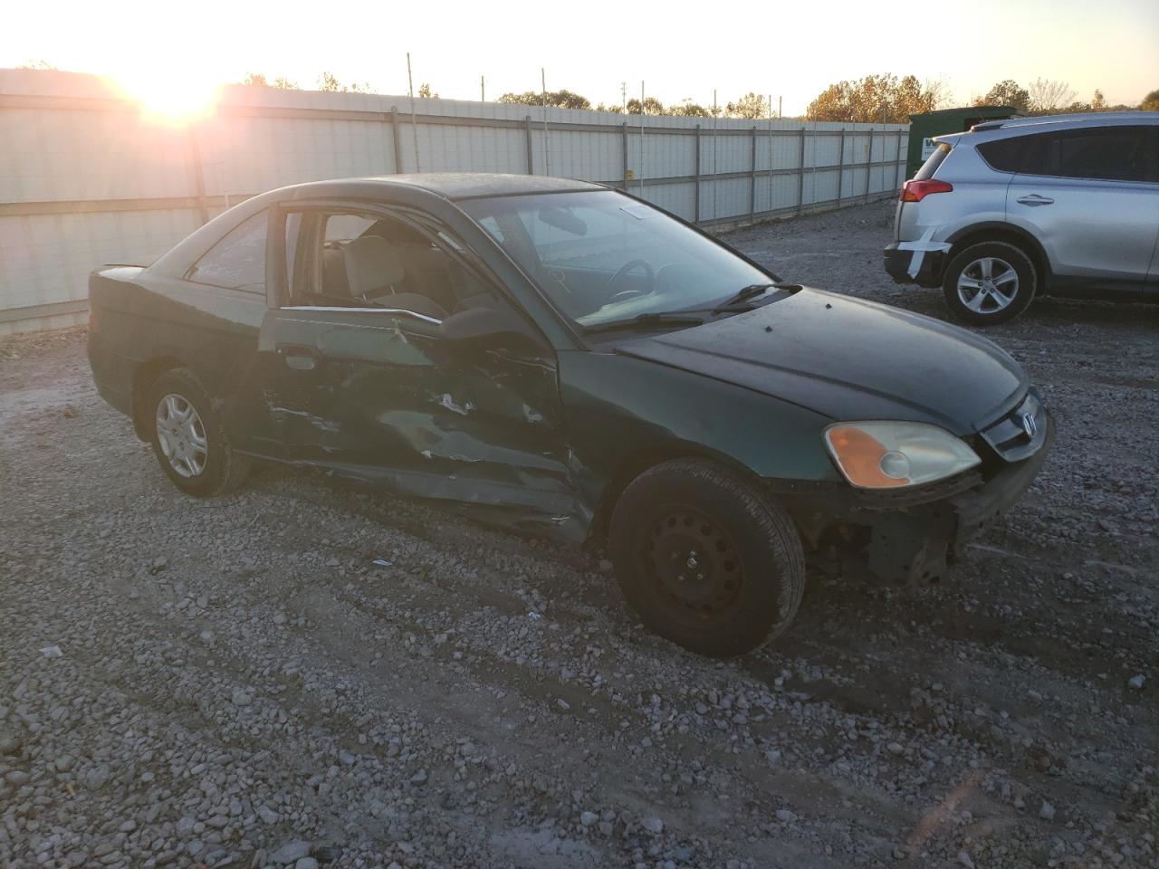 2001 Honda Civic VIN 1HGEM22591L032512 Copart auction photo, side / front end damage thumbnail 4