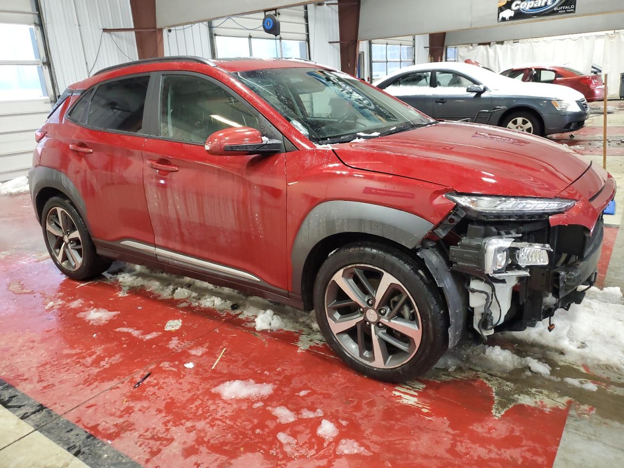 2020 Hyundai Kona VIN KM8K5CA5XLU424770 Copart auction photo, front end / rear end damage thumbnail 4
