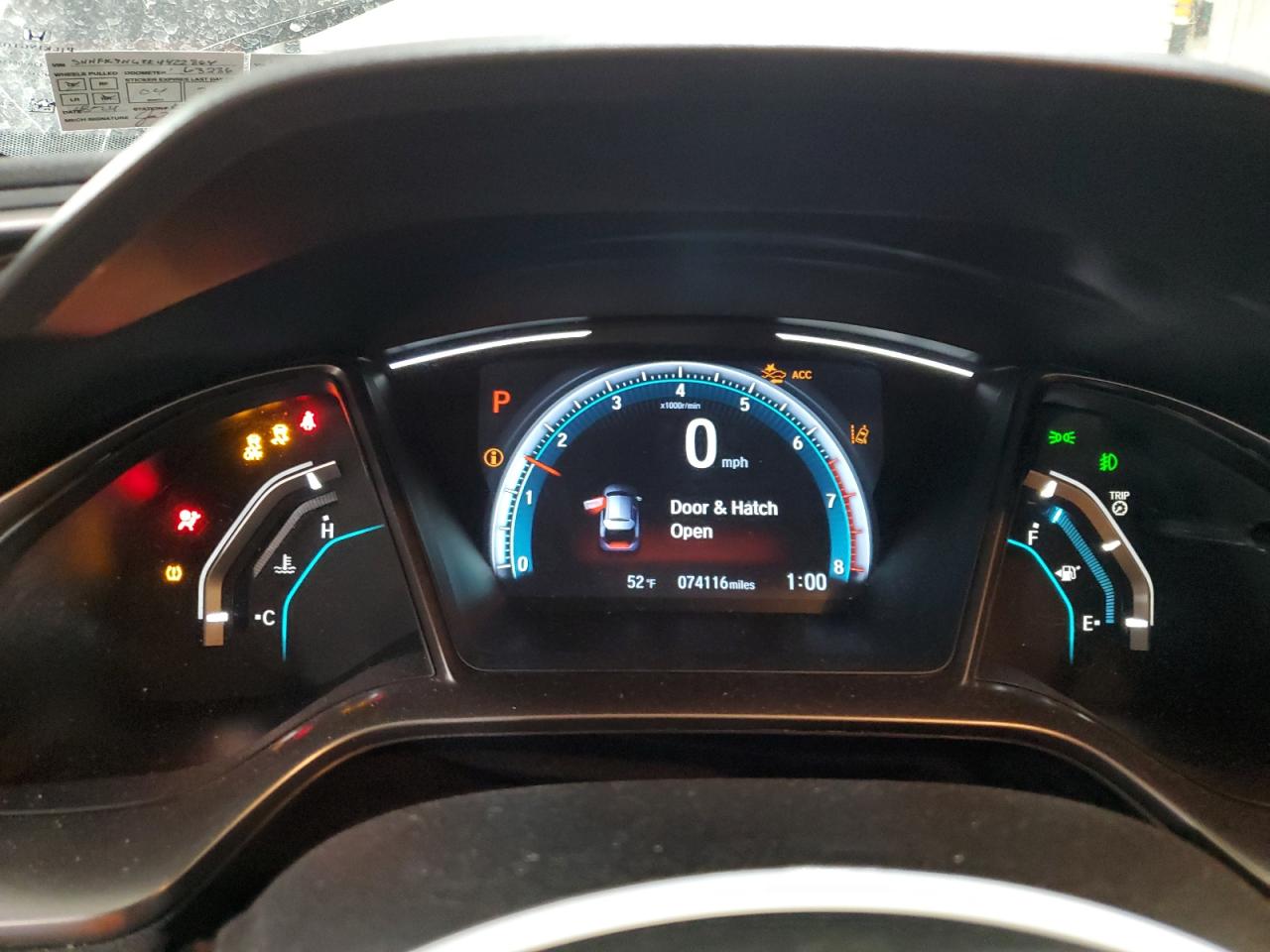 2019 Honda Civic VIN SHHFK7H68KU422364 Copart auction photo, undercarriage damage thumbnail 9