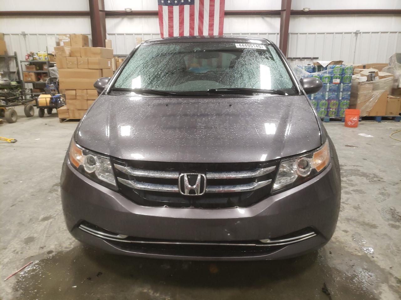 2015 Honda Odyssey VIN 5FNRL5H65FB041321 Copart auction photo, rear end / minor dent/scratches damage thumbnail 5