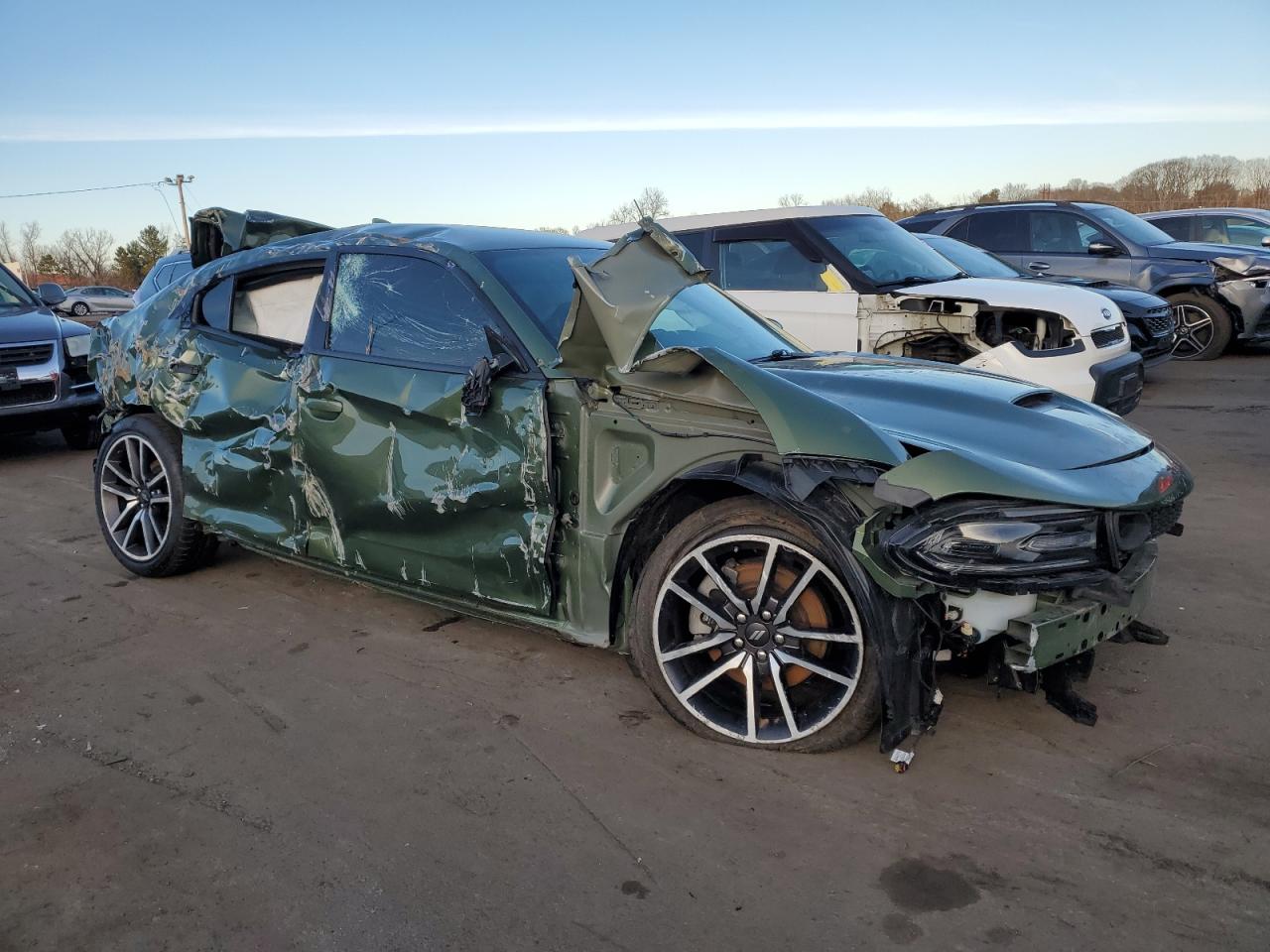 2021 Dodge Charger VIN 2C3CDXCT4MH632912 Copart auction photo, all over / undercarriage damage thumbnail 4