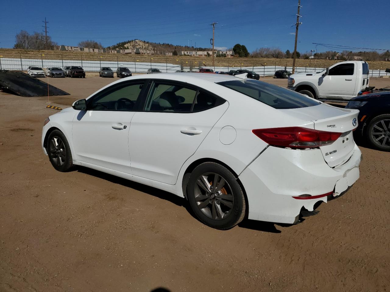 2017 Hyundai Elantra VIN 5NPD84LF7HH002277 Copart auction photo, rear end / side damage thumbnail 2