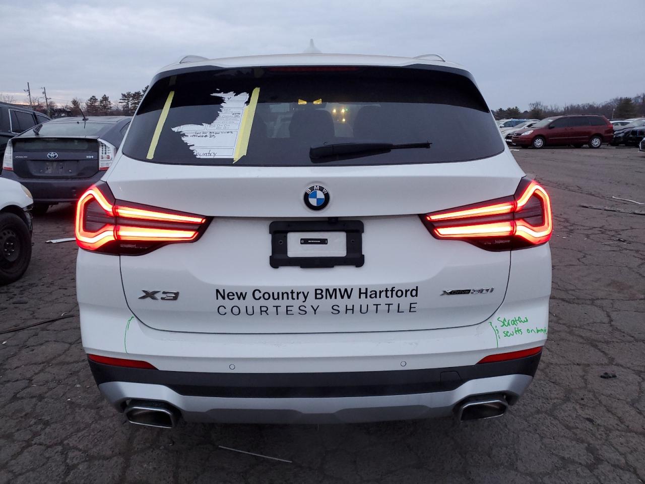 2023 BMW X3 VIN WBX57DP04PN243566 Copart auction photo, side damage thumbnail 6