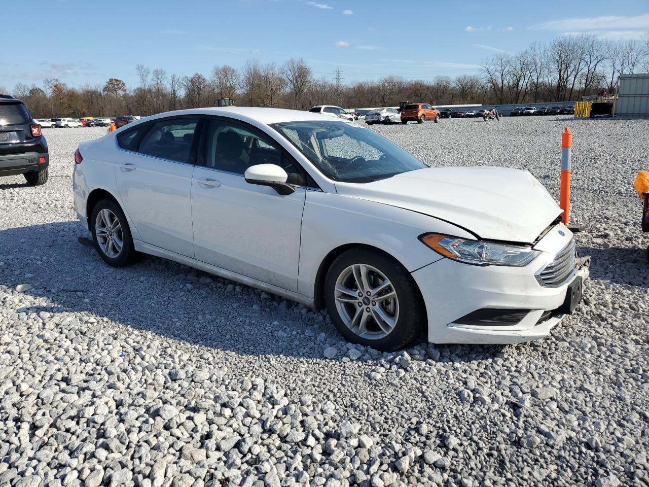 2018 Ford Fusion VIN 3FA6P0HD6JR266000 Copart auction photo, front end / side damage thumbnail 4