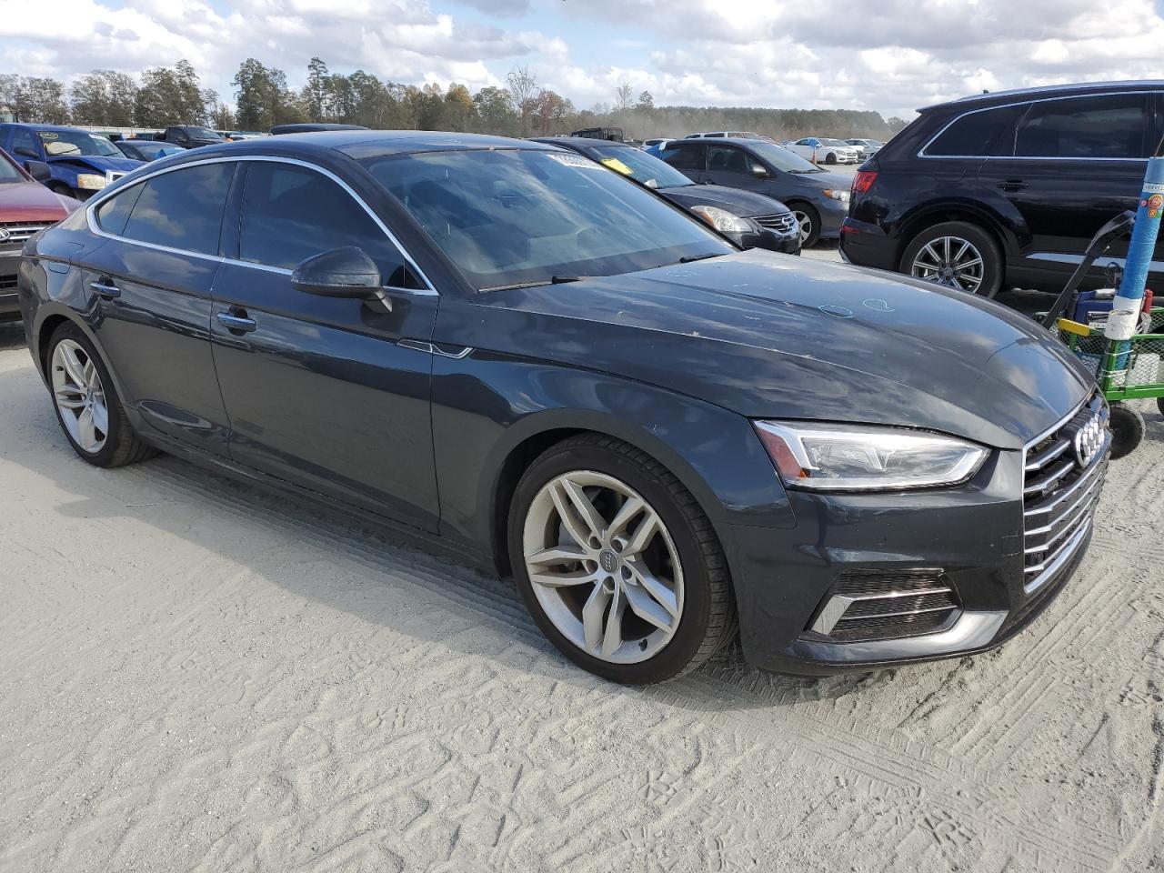 2019 Audi A5 VIN WAUBNCF5XKA044614 Copart auction photo, top/roof damage thumbnail 4
