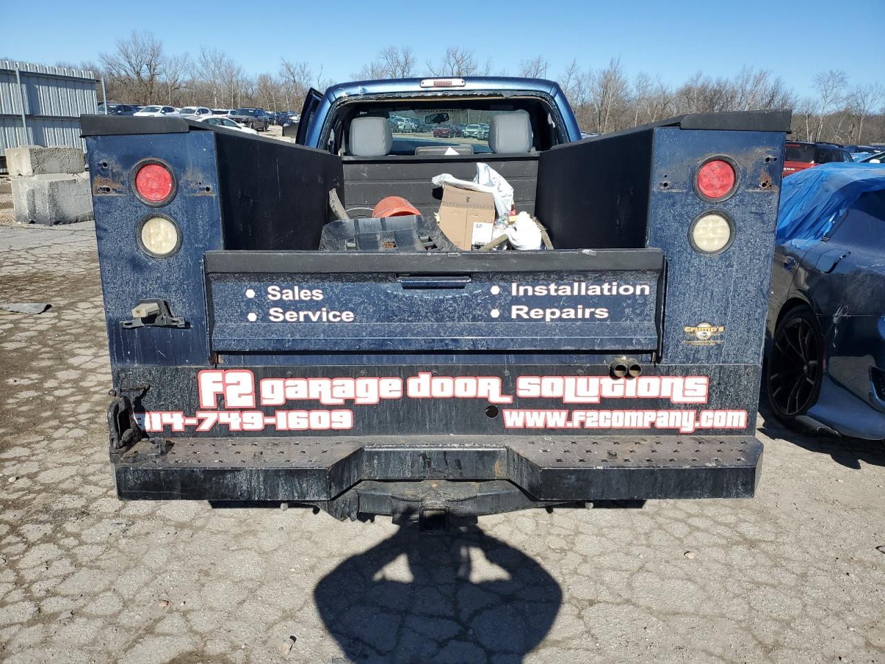 2014 Ford F250 VIN 1FDBF2A60EEB19775 Copart auction photo, front end / side damage thumbnail 6