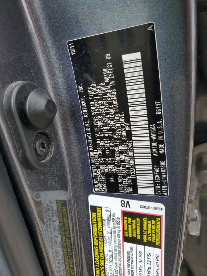 2011 Toyota Venza VIN 4T3ZA3BB6BU052462 Copart auction photo, front end damage thumbnail 14