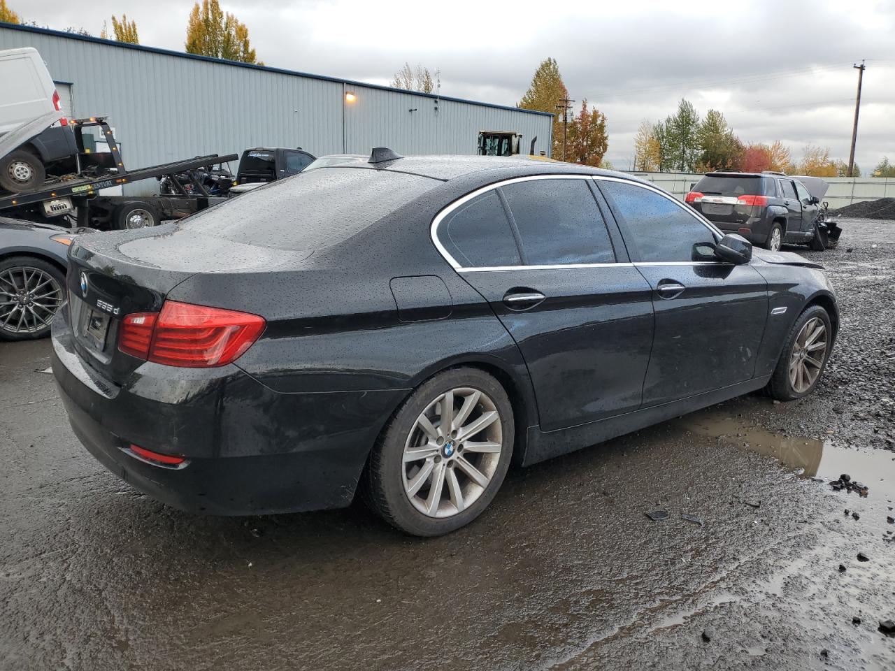 2014 BMW 5er VIN WBAXA5C52ED689830 Copart auction photo, front end damage thumbnail 3