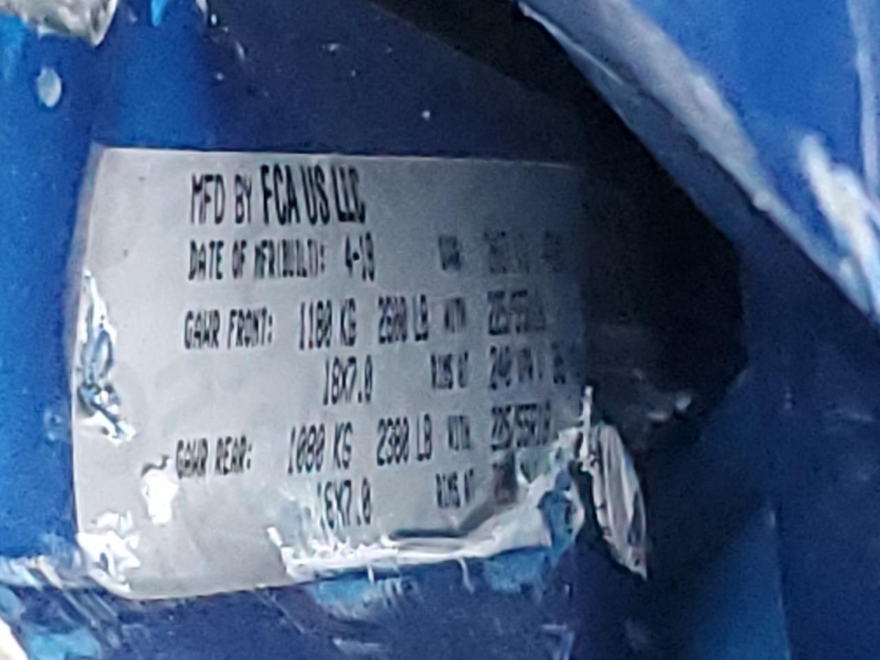 2019 Jeep Compass VIN 3C4NJDCB4KT771686 Copart auction photo, all over damage thumbnail 12