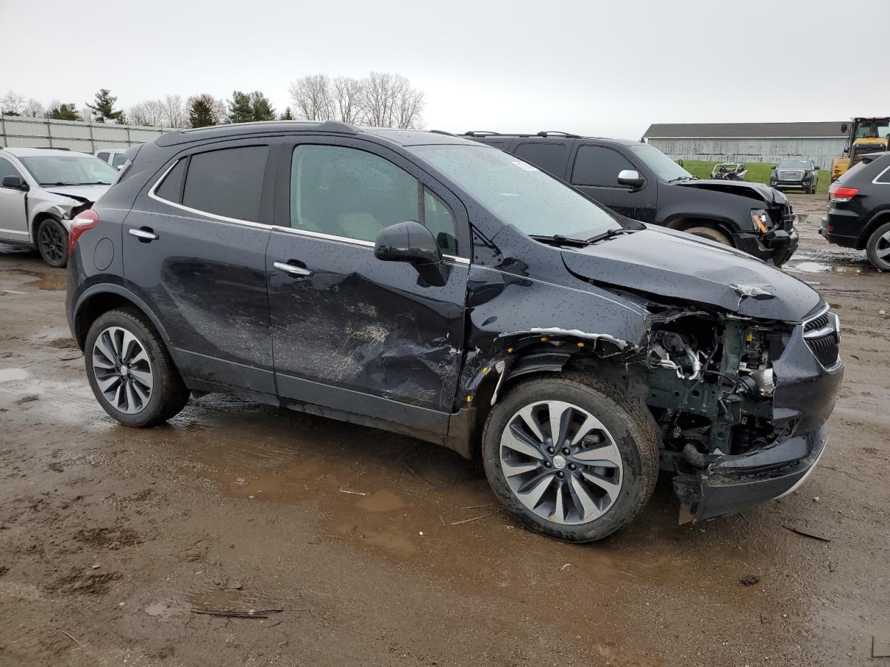 2021 Buick Encore VIN KL4CJESB2MB347937 Copart auction photo, front end / side damage thumbnail 4
