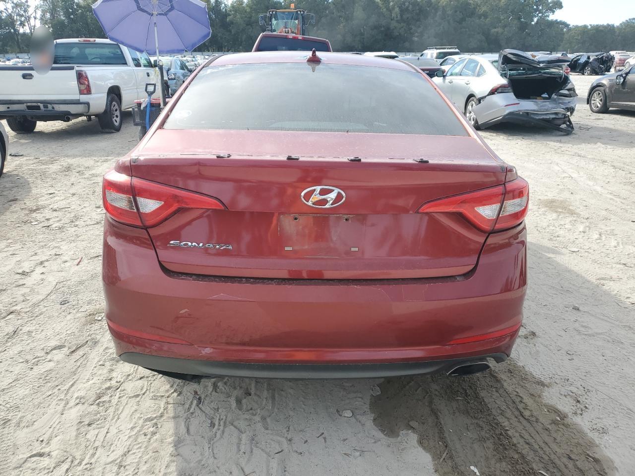 2015 Hyundai Sonata VIN 5NPE24AF1FH067308 Copart auction photo, front end / side damage thumbnail 6
