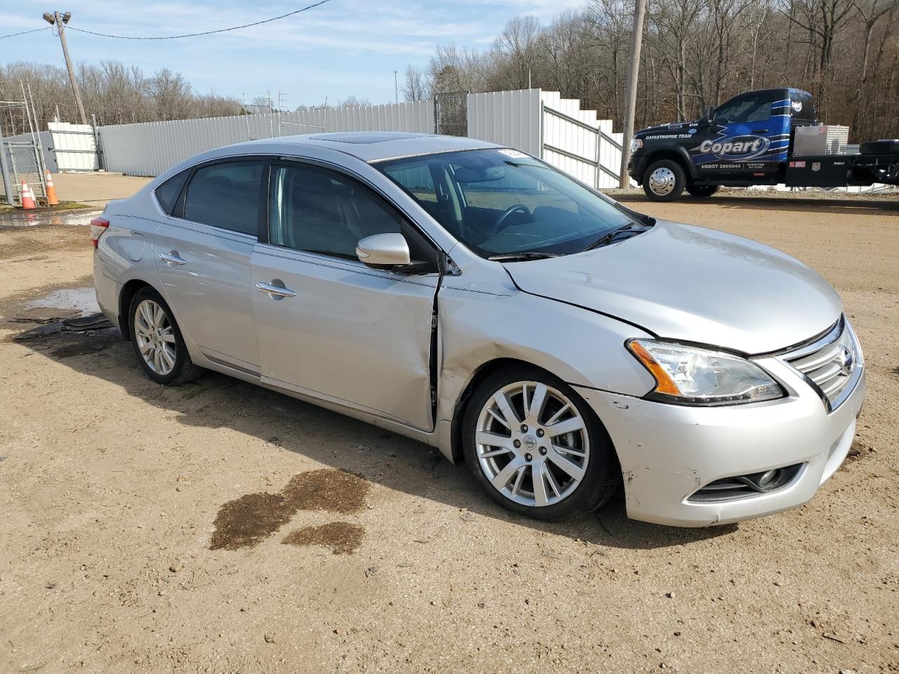 2015 Nissan Sentra VIN 3N1AB7AP5FY328339 Copart auction photo, side damage thumbnail 4