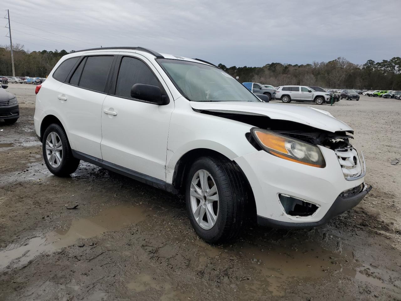 2010 Hyundai Santa Fe VIN 5NMSG3AB6AH396426 Copart auction photo, front end / side damage thumbnail 4