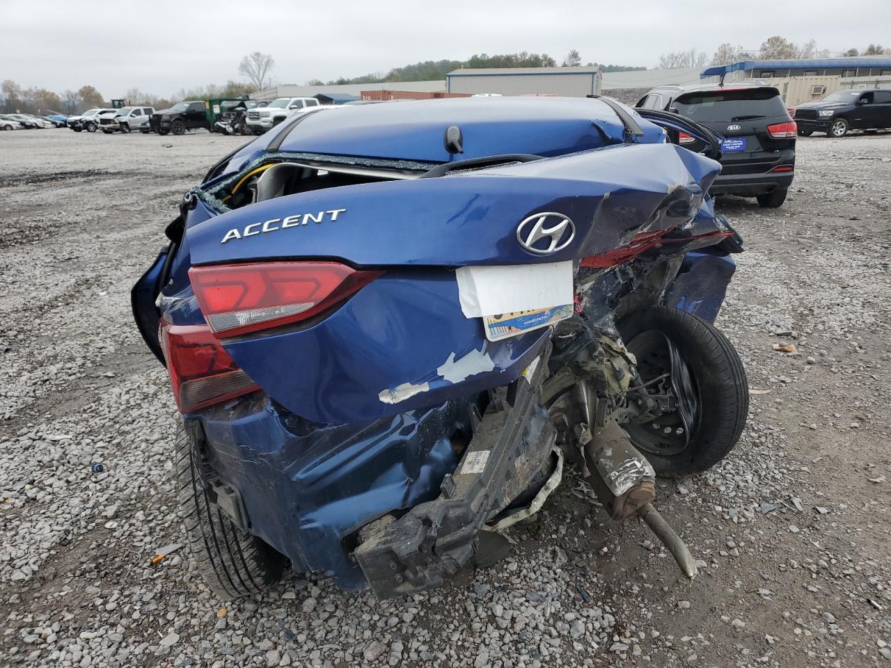2021 Hyundai Accent VIN 3KPC24A60ME132545 Copart auction photo, rear end / all over damage thumbnail 6