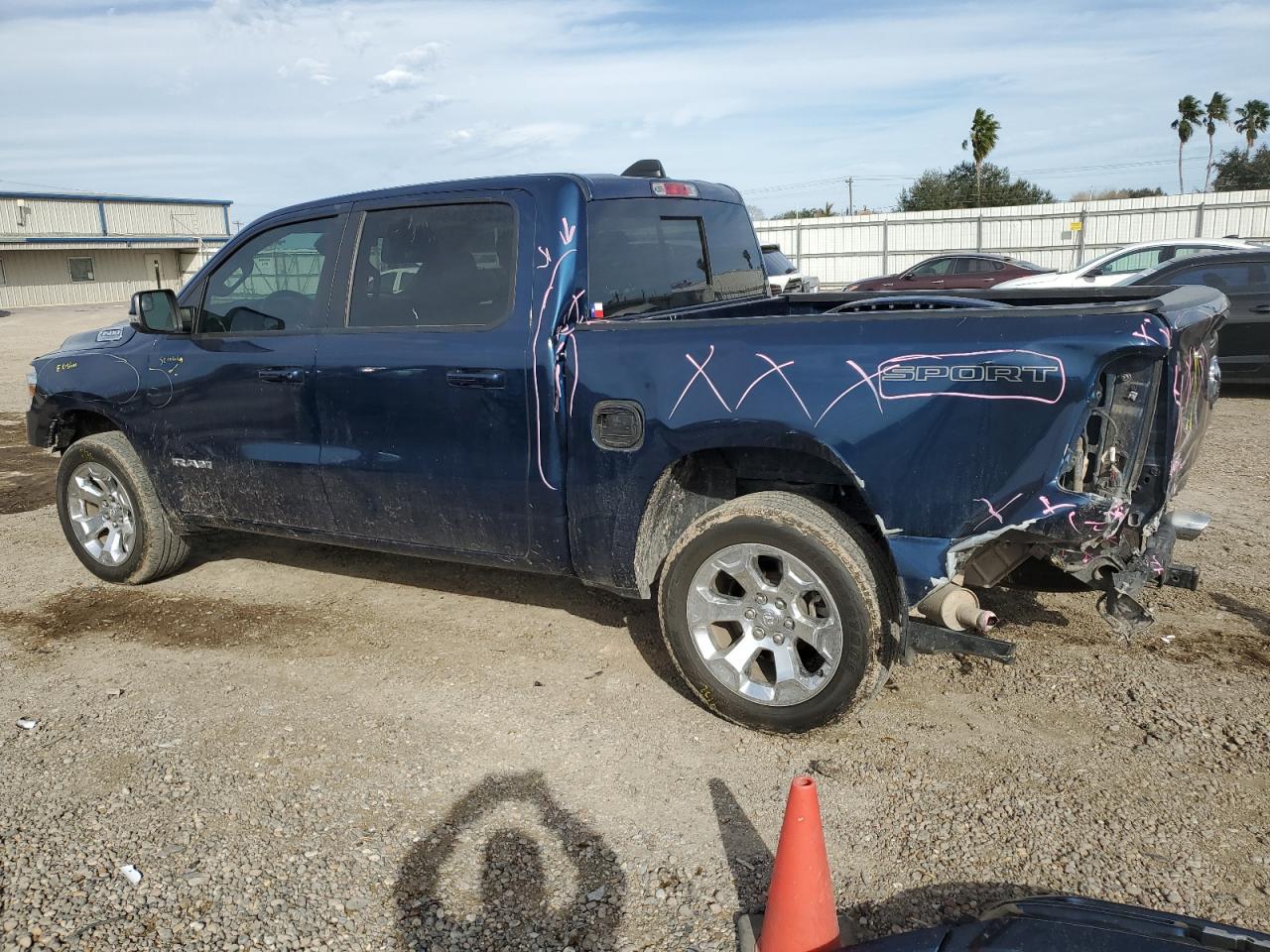2022 RAM 1500 VIN 1C6SRFFT1NN420094 Copart auction photo, front end / rear end damage thumbnail 2