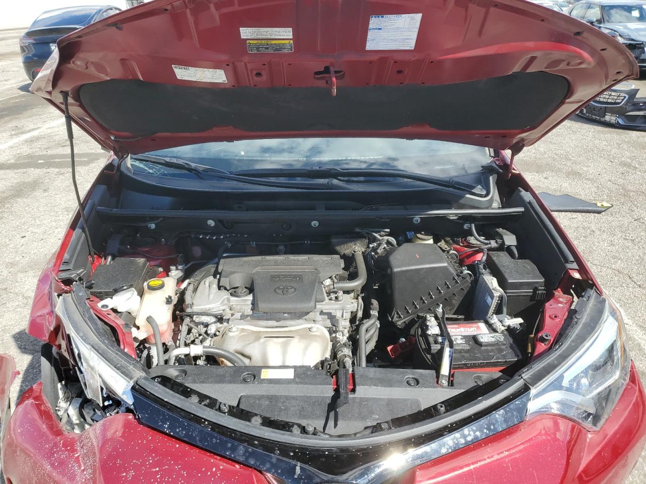 2018 Toyota RAV 4 VIN 2T3NFREV1JW486554 Copart auction photo, front end / undercarriage damage thumbnail 13
