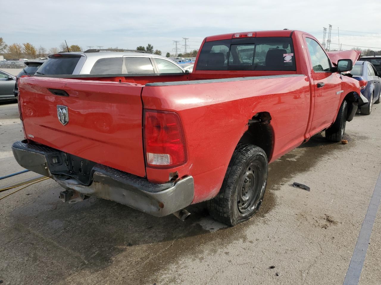2009 Dodge RAM VIN 1D3HB16T09J525093 Copart auction photo, front end / rear end damage thumbnail 3