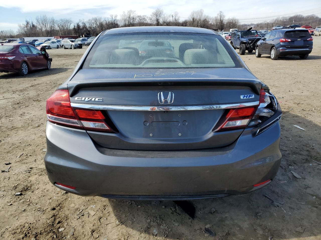 2013 Honda Civic VIN 2HGFB2F63DH585543 Copart auction photo, all over / undercarriage damage thumbnail 6