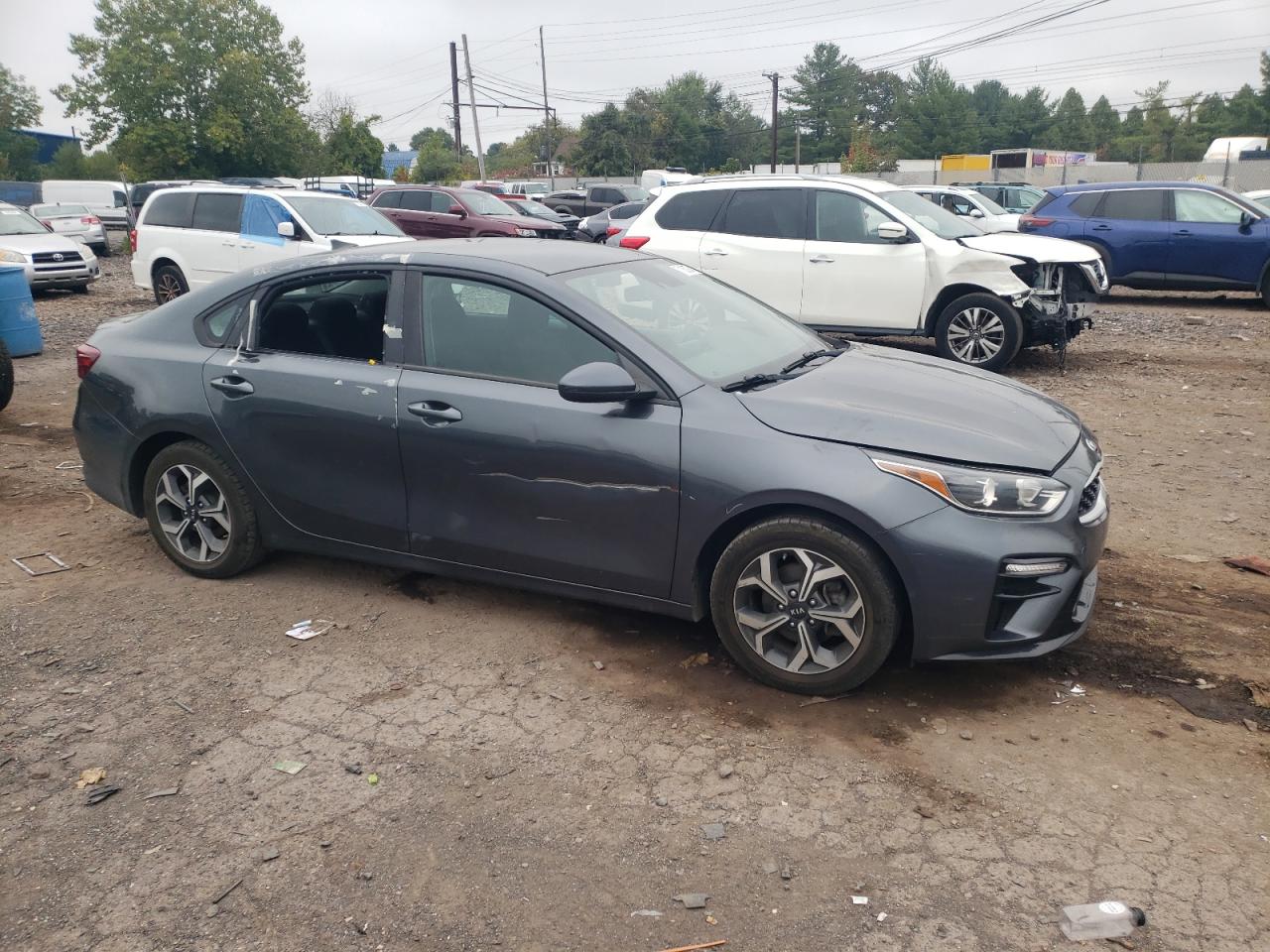 2019 KIA Forte VIN 3KPF24AD5KE041814 Copart auction photo, all over damage thumbnail 4