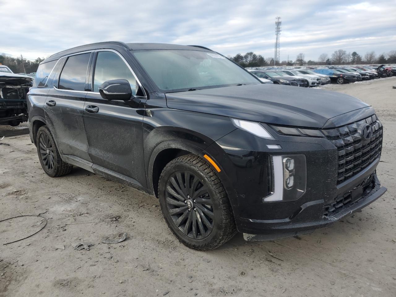 2024 Hyundai Palisade VIN KM8R7DGE1RU736085 Copart auction photo, rear end / minor dent/scratches damage thumbnail 4
